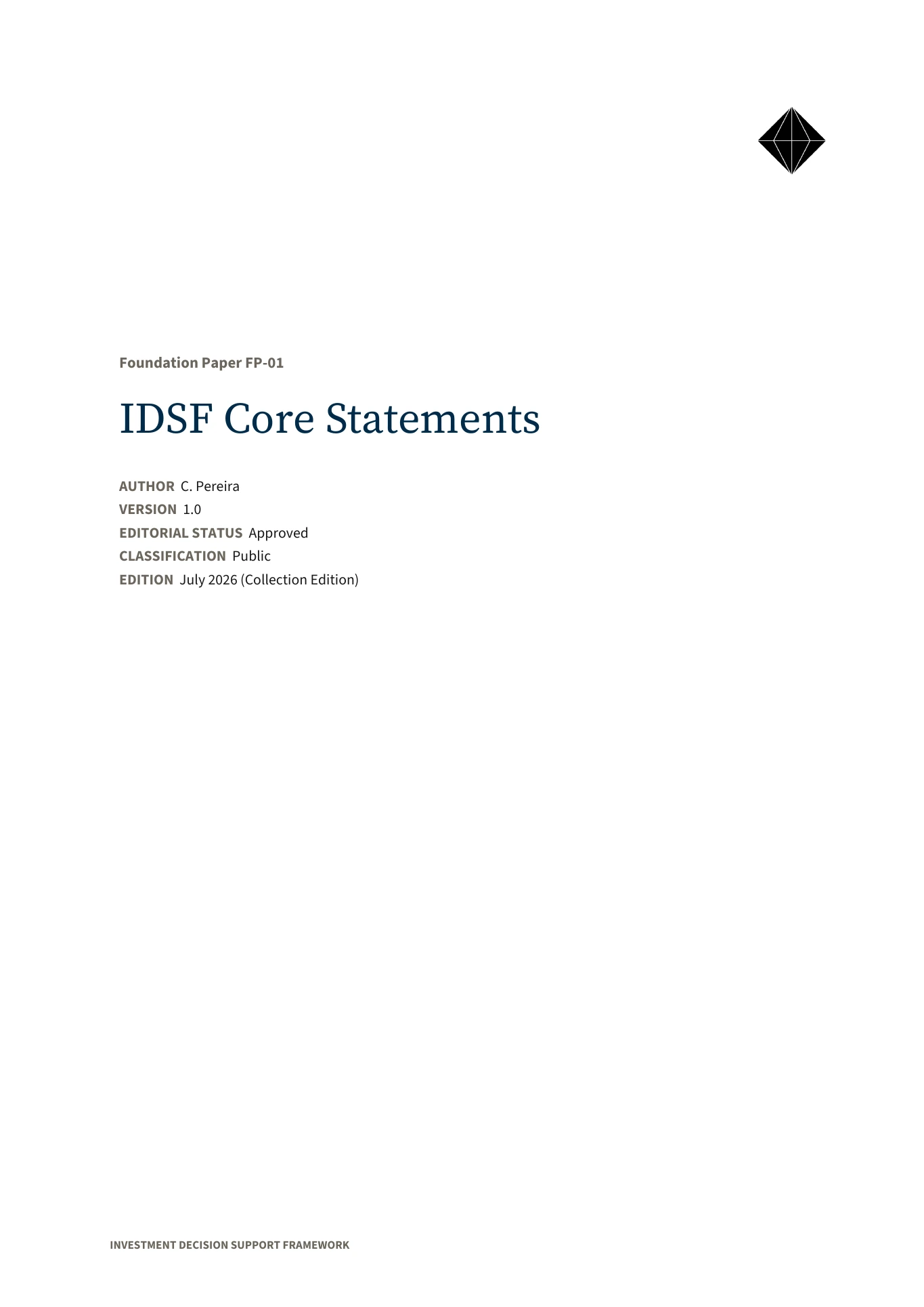IDSF Core Statements — publication preview