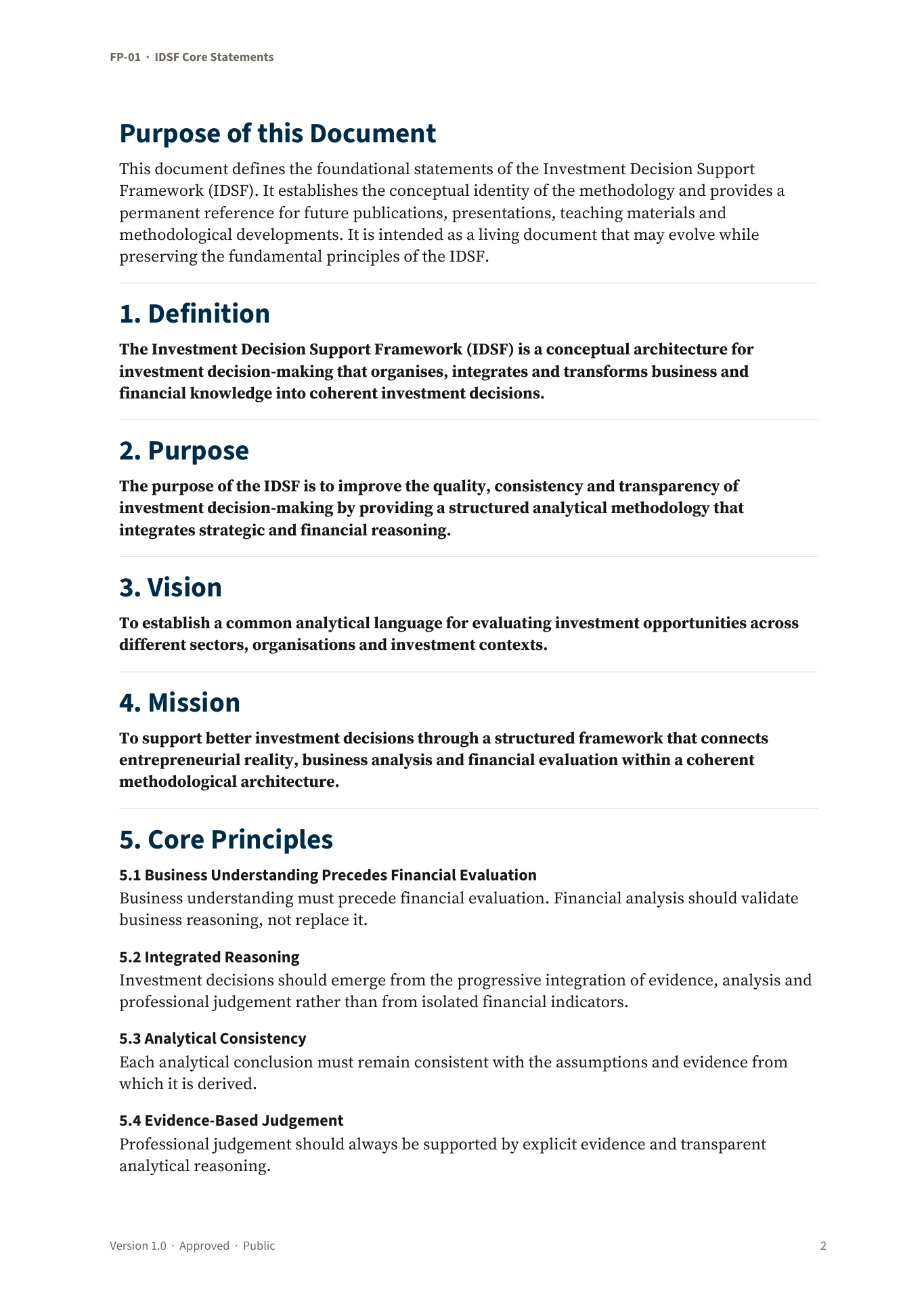 IDSF Core Statements — page 2 of 4