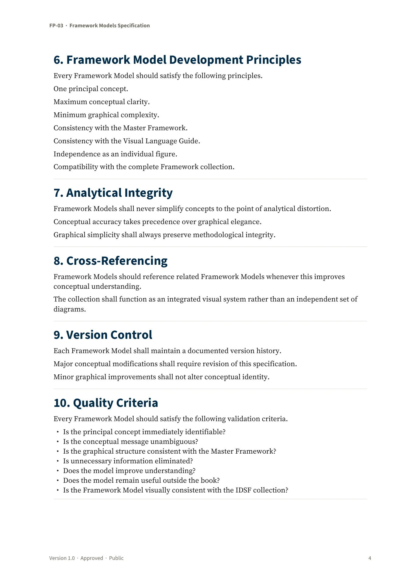 Framework Models Specification — page 4 of 5
