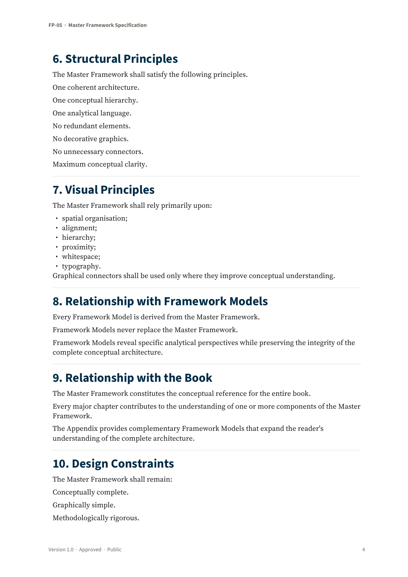 Master Framework Specification — page 4 of 5