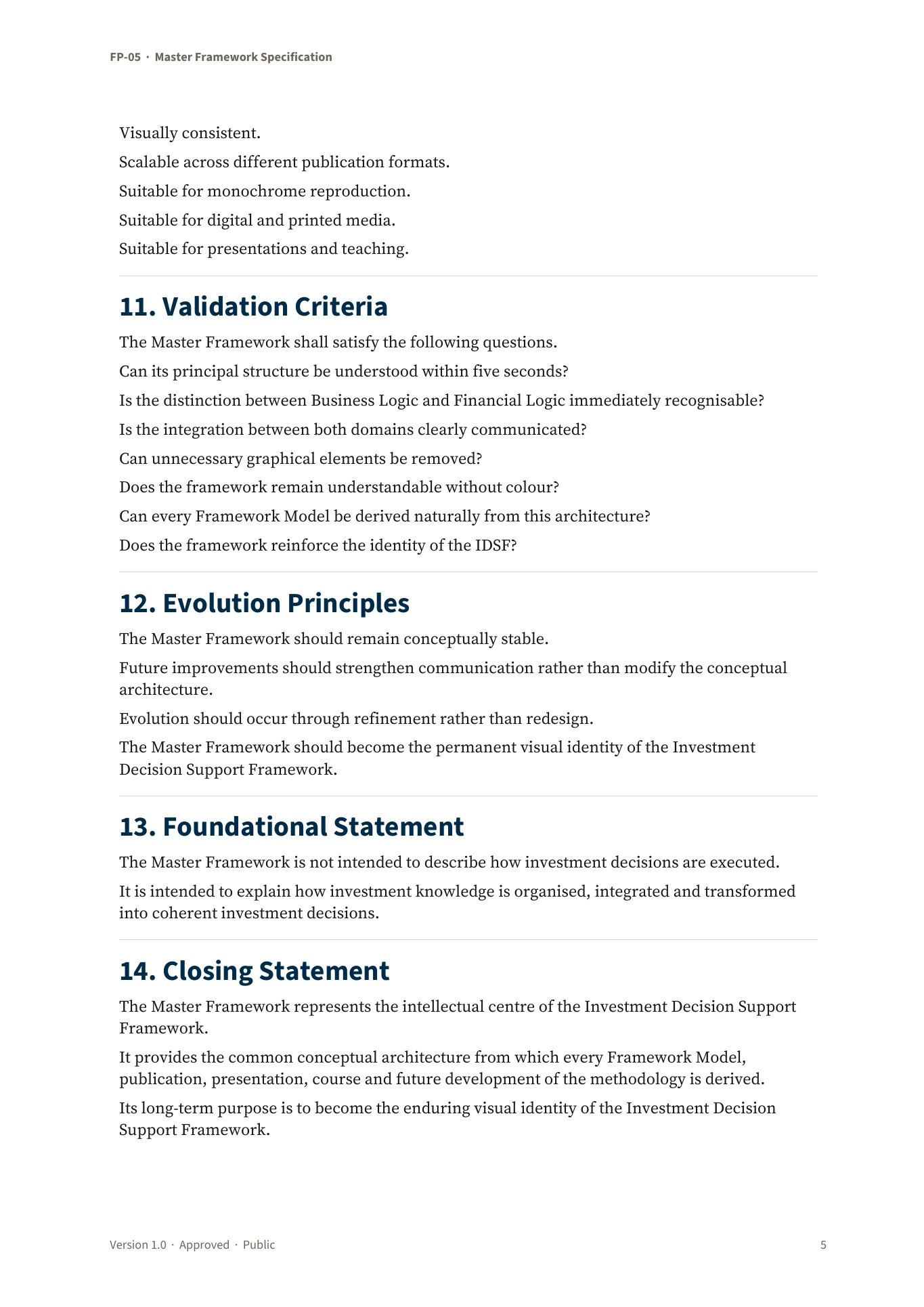 Master Framework Specification — page 5 of 5