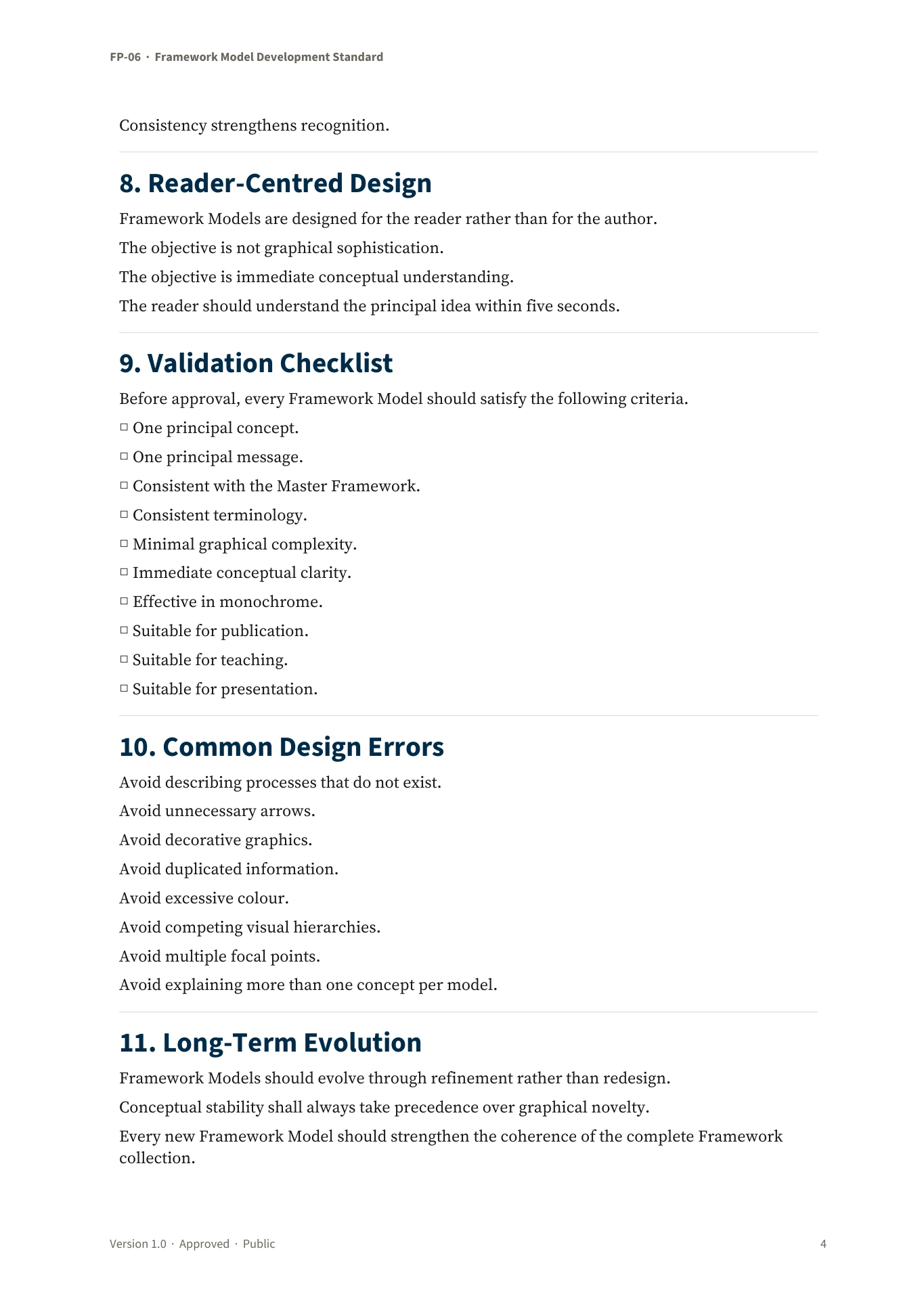 Framework Model Development Standard — page 4 of 5