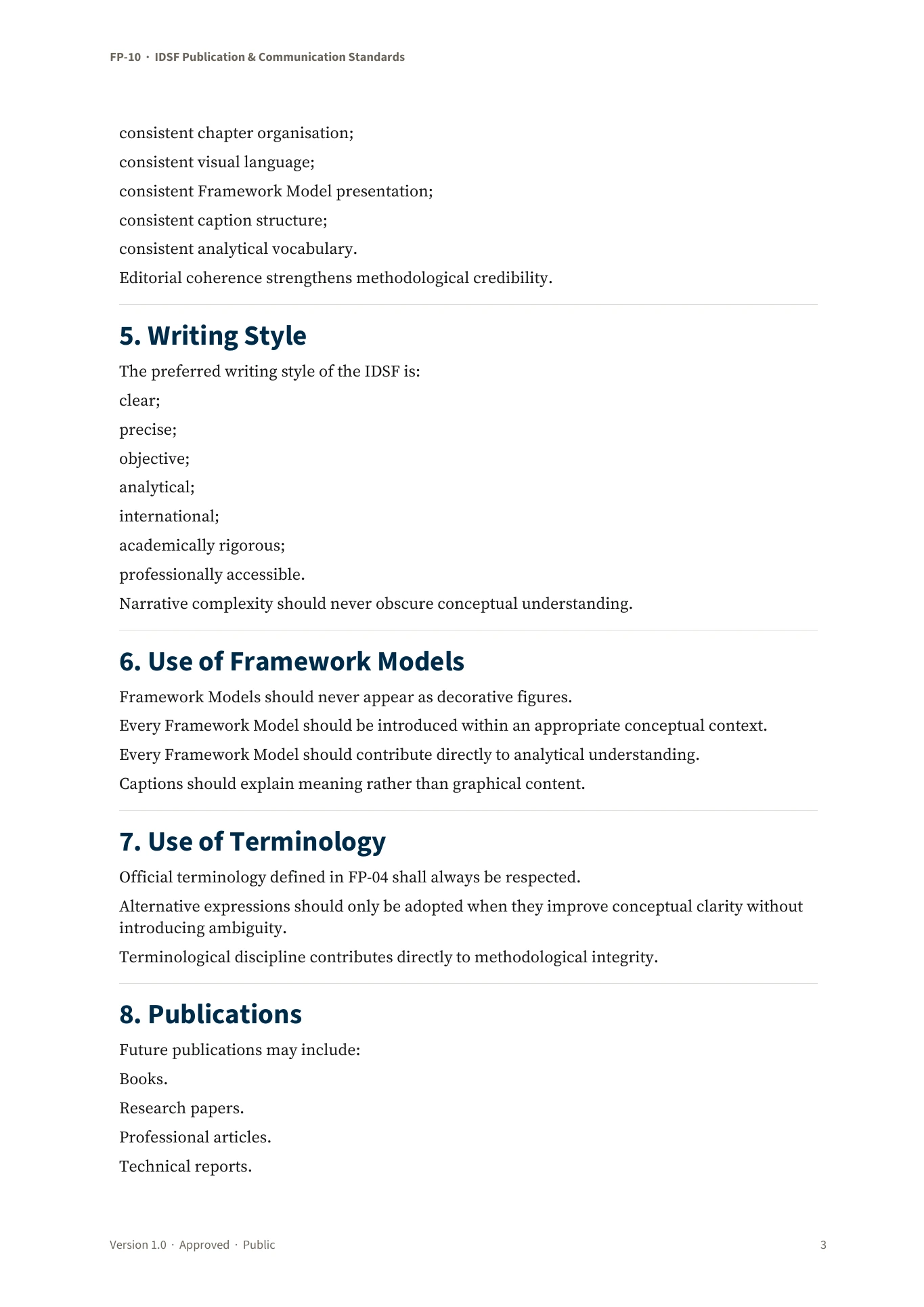 IDSF Publication & Communication Standards — page 3 of 5